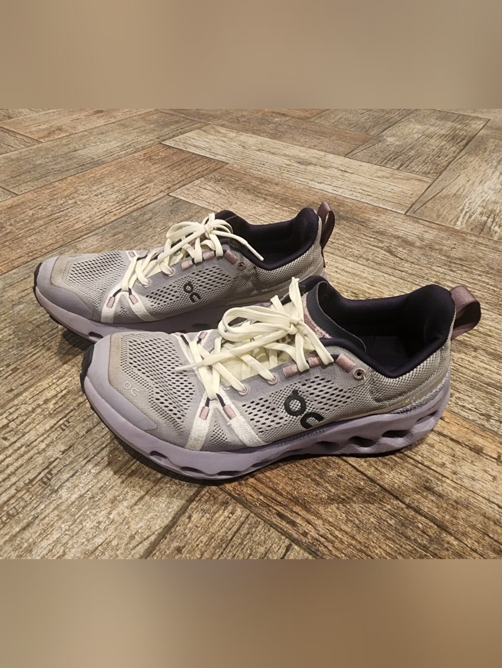 On Running Women's Cloud Sneakers in Gray and Lavender